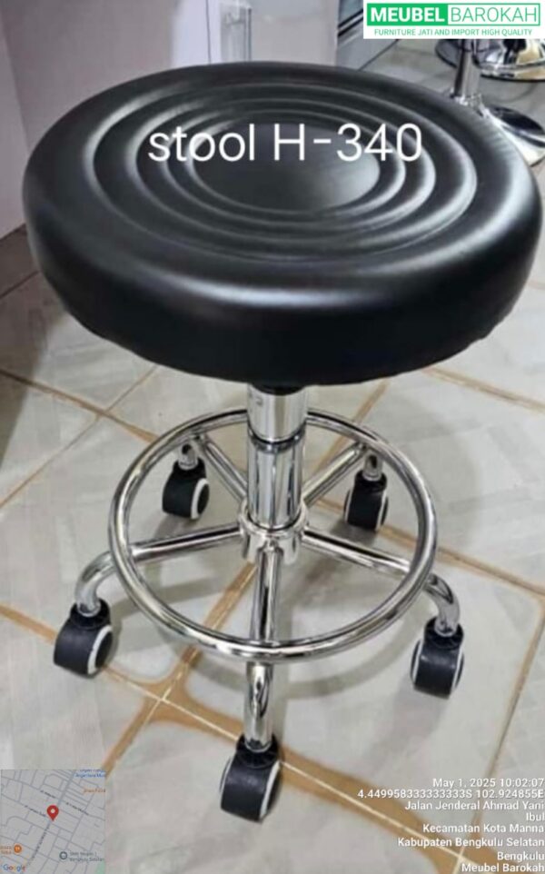 Kursi Stool "H-340" (Black)