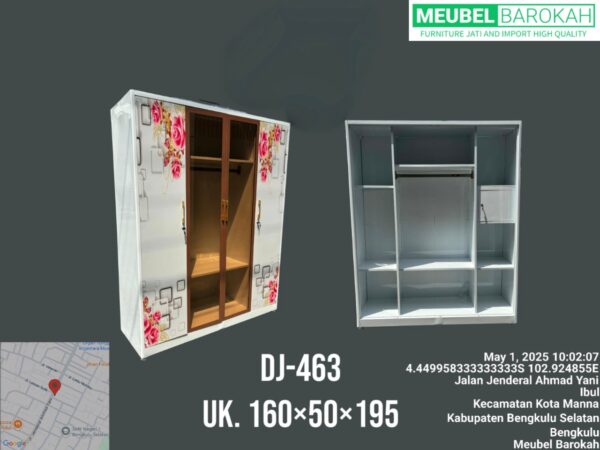 Lemari Pakaian LED Pintu 4 “SLW-463”