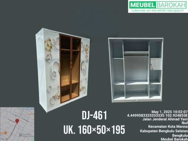 Lemari Pakaian LED Pintu 4 “SLW-461”